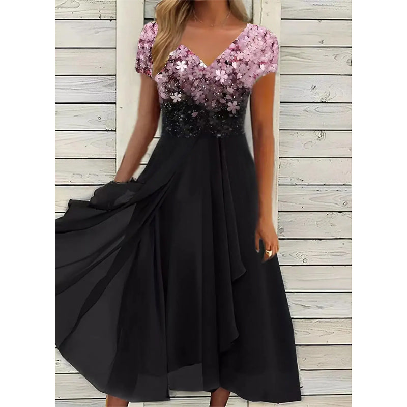Doina | Vestido Midi Floral Escote en V