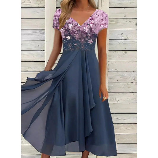 Doina | Vestido Midi Floral Escote en V