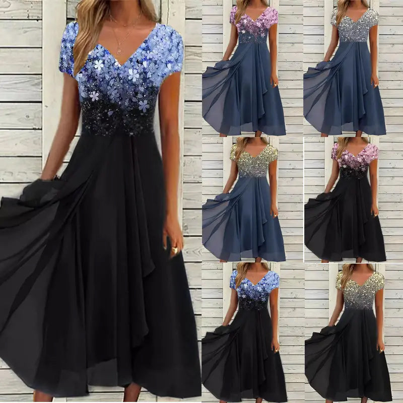 Doina | Vestido Midi Floral Escote en V