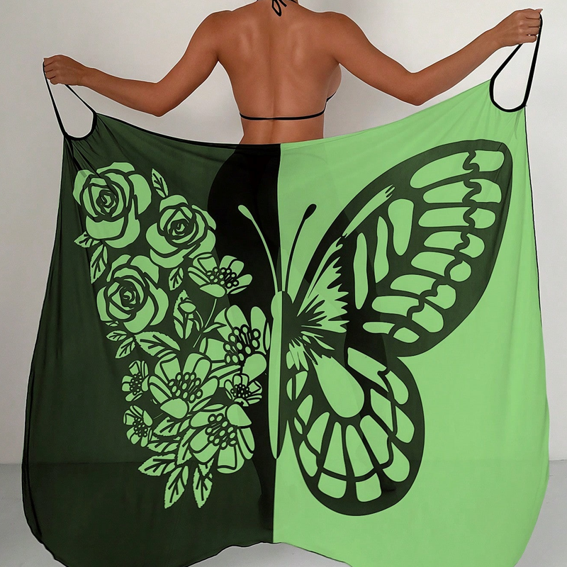 Melora | Pareo de Playa Con Estampado de Mariposas
