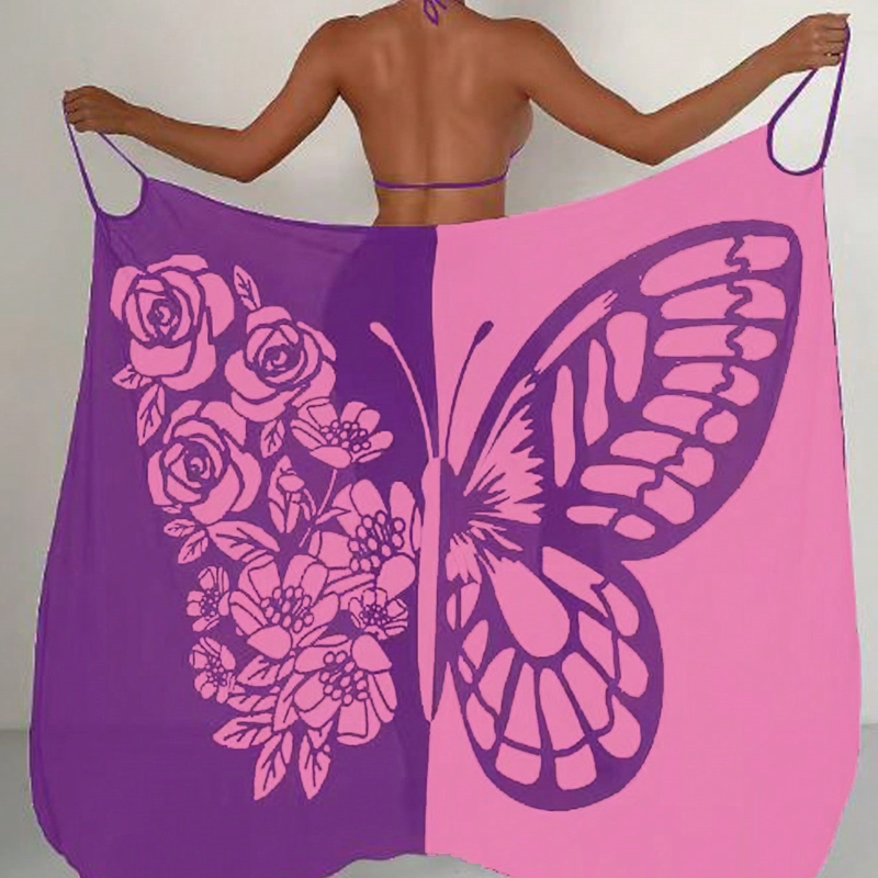 Melora | Pareo de Playa Con Estampado de Mariposas
