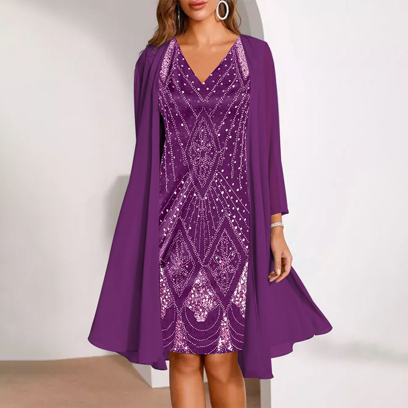 Kamla | Vestido Brillante De Escote En V