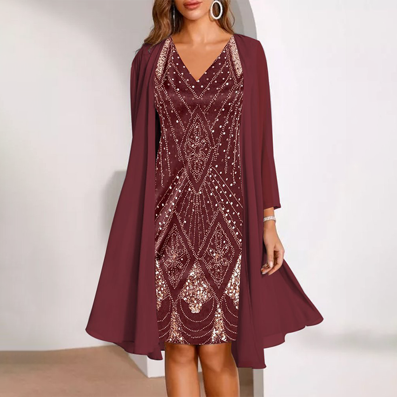 Kamla | Vestido Brillante De Escote En V