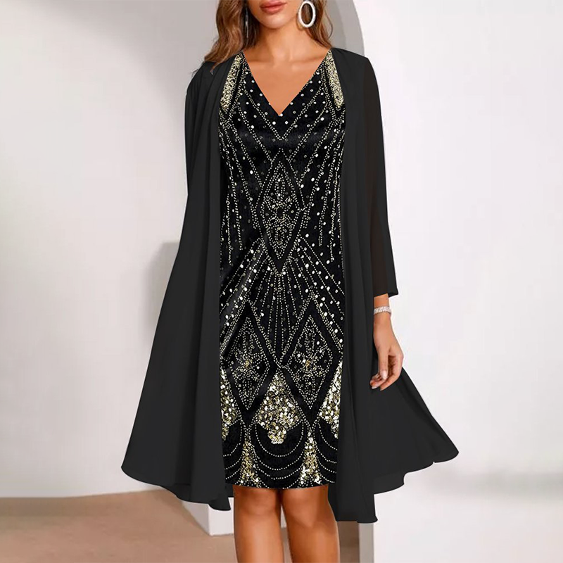 Kamla | Vestido Brillante De Escote En V