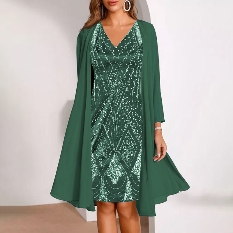 Kamla | Vestido Brillante De Escote En V