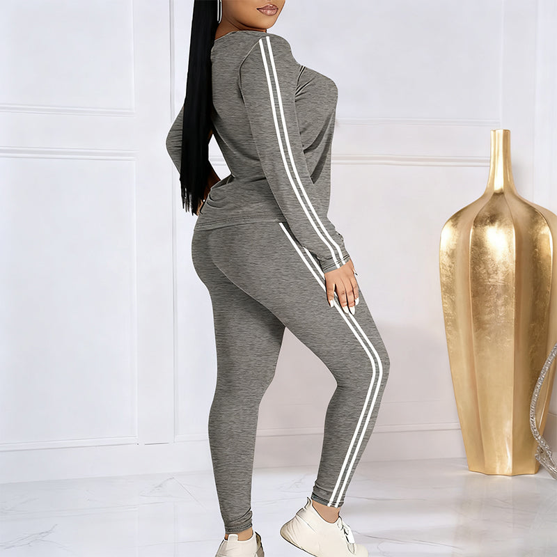 Shaked | Conjunto De Camiseta Y Leggings Con Franjas