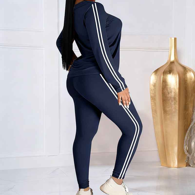Shaked | Conjunto De Camiseta Y Leggings Con Franjas