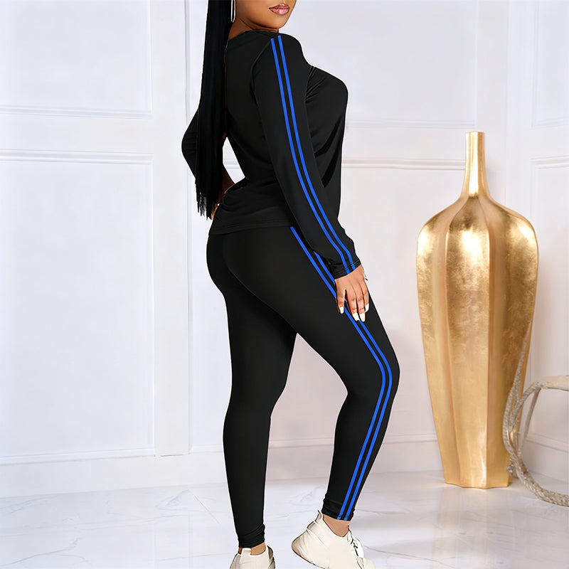 Shaked | Conjunto De Camiseta Y Leggings Con Franjas