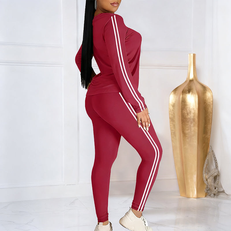 Shaked | Conjunto De Camiseta Y Leggings Con Franjas