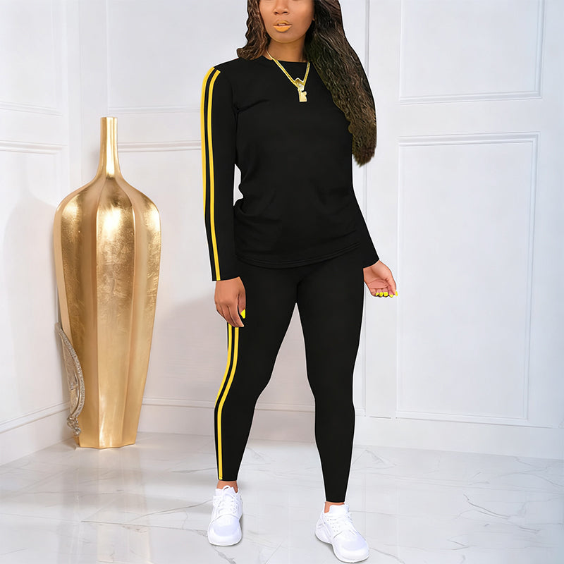 Shaked | Conjunto De Camiseta Y Leggings Con Franjas