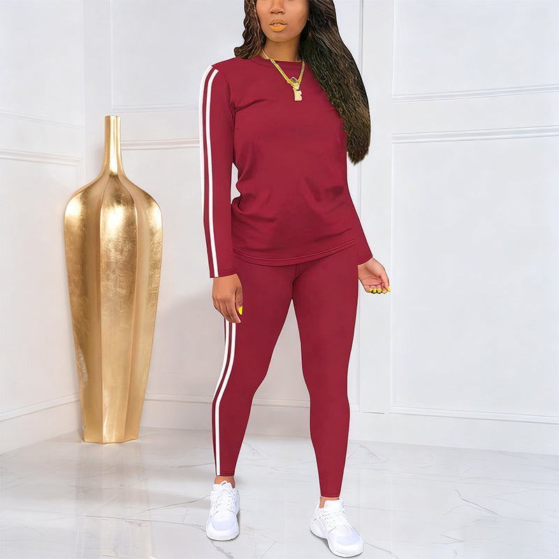 Shaked | Conjunto De Camiseta Y Leggings Con Franjas