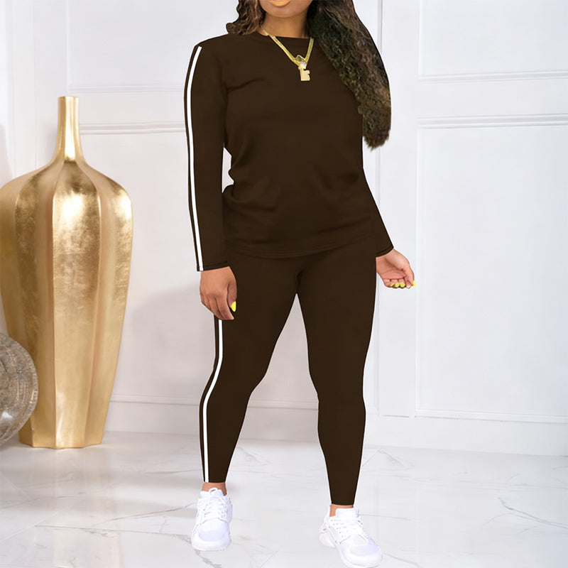 Shaked | Conjunto De Camiseta Y Leggings Con Franjas