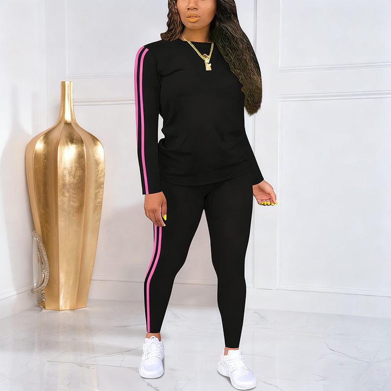 Shaked | Conjunto De Camiseta Y Leggings Con Franjas