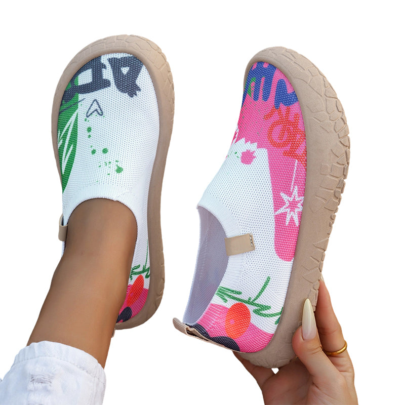 Farhia | Zapatos Casuales Sin Cordones Con Estampado