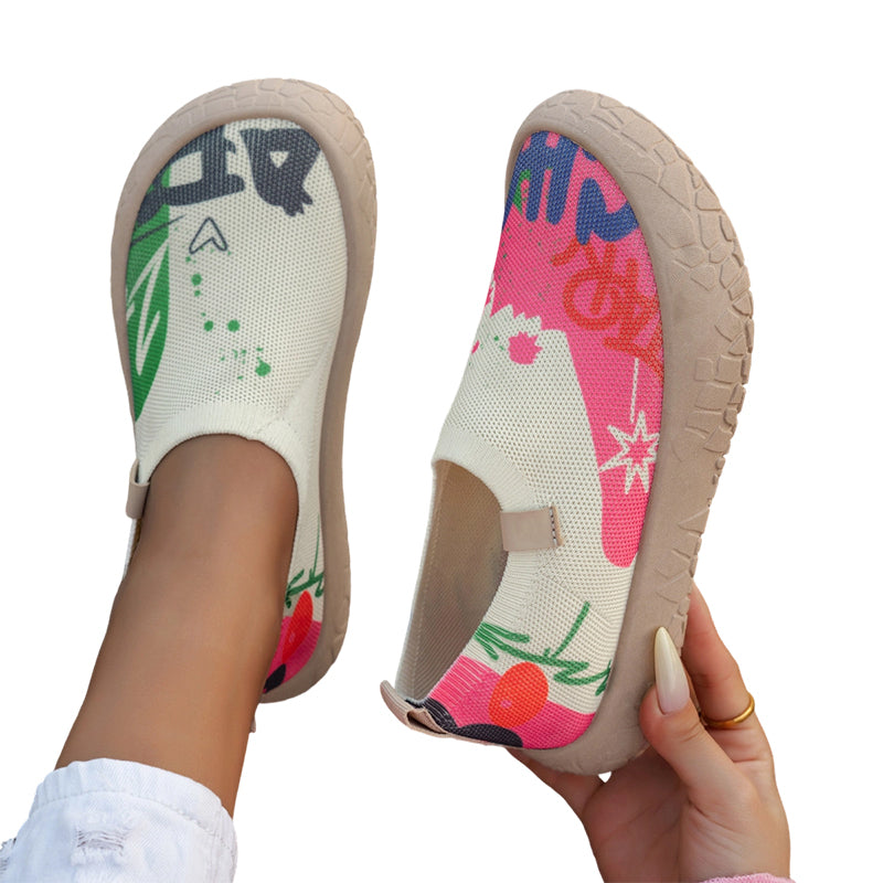 Farhia | Zapatos Casuales Sin Cordones Con Estampado