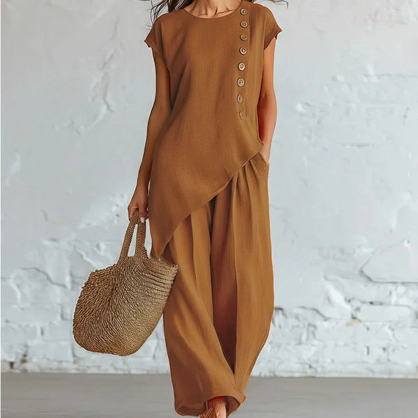Maiara | Conjunto De Dos Piezas Con Top Abotonado