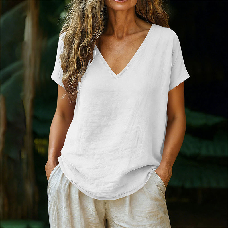 Norrah | Camiseta de Manga Corta Con Cuello en V