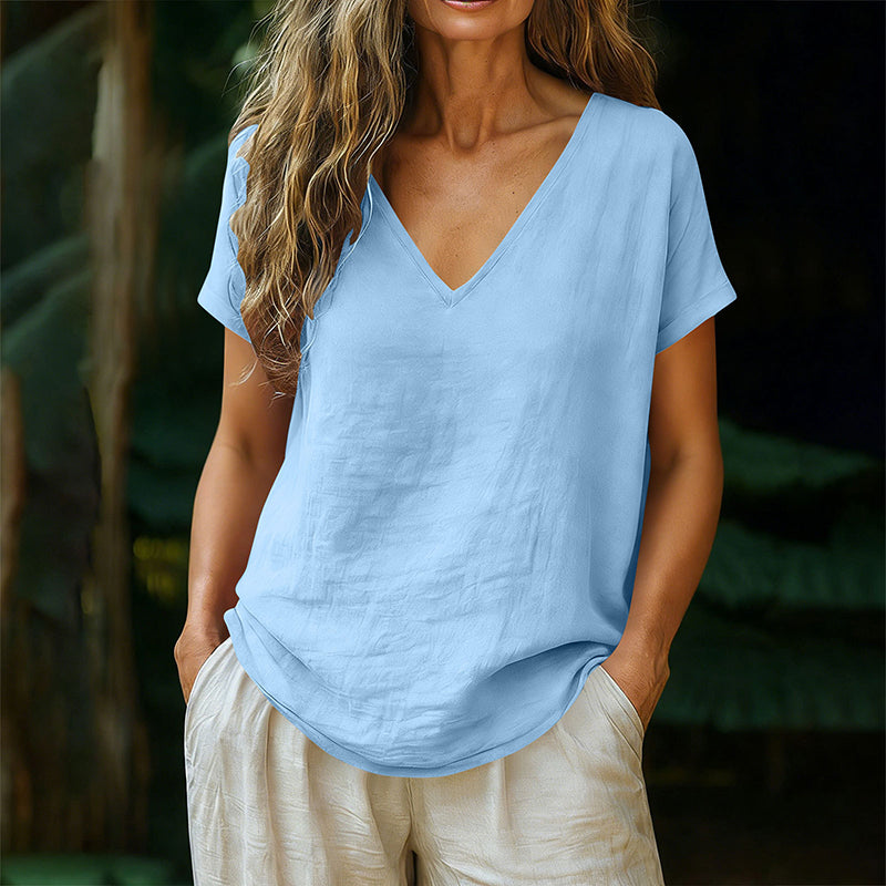 Norrah | Camiseta de Manga Corta Con Cuello en V