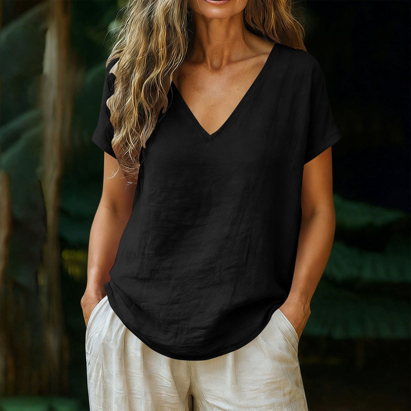 Norrah | Camiseta de Manga Corta Con Cuello en V