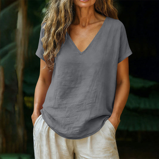 Norrah | Camiseta de Manga Corta Con Cuello en V