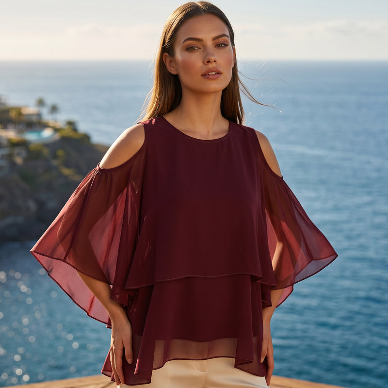 Lisina | Blusa Vaporosa Con Hombros Descubiertos