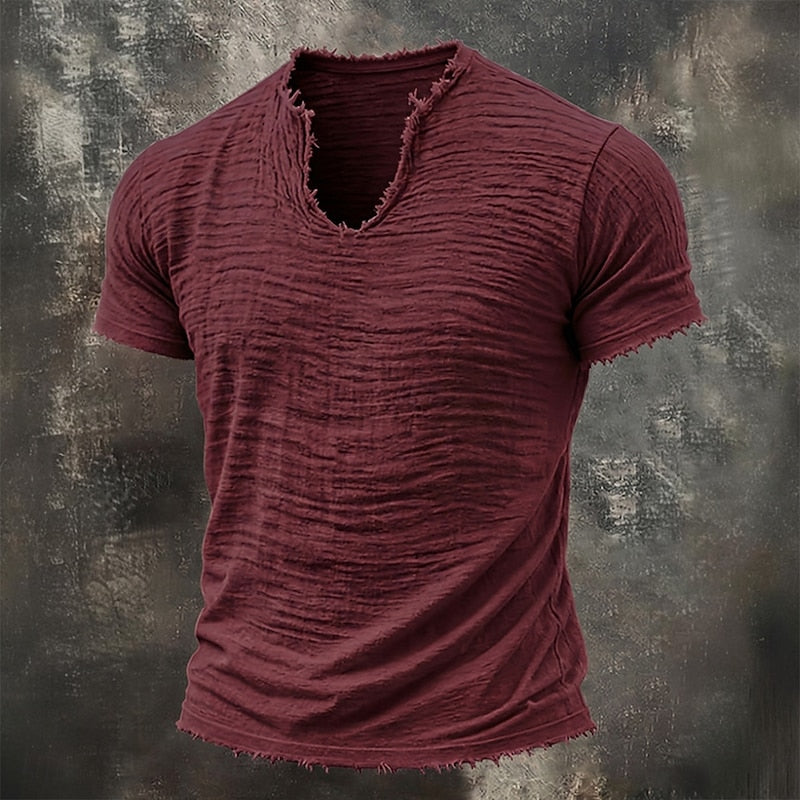 Pavel | Camiseta V Con Bordes Sin Rematar
