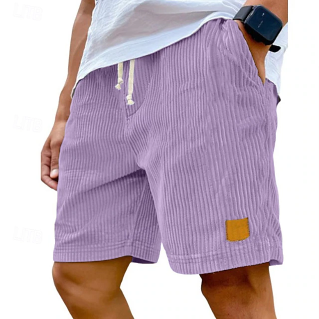 Dearen | Pantalones Cortos de Pana Con Cordón en la Cintura