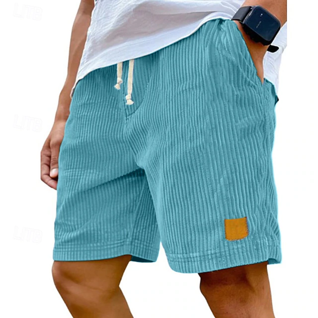 Dearen | Pantalones Cortos de Pana Con Cordón en la Cintura