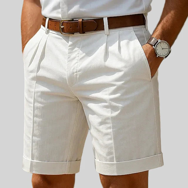 Lucca | Pantalones Cortos Con Pliegues y Puños Con Presillas Para el Cinturón