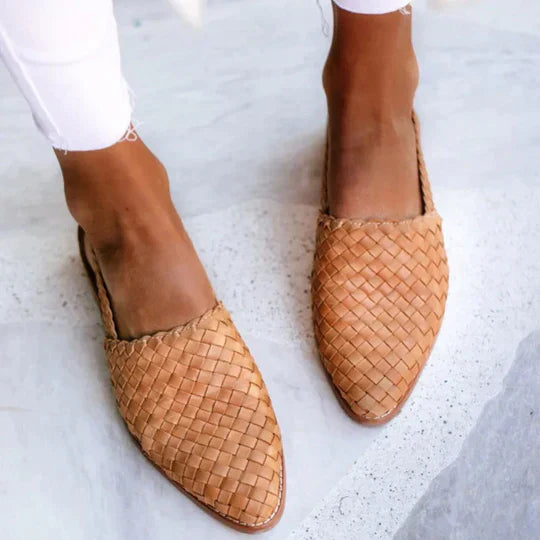 Leia | Zapatos Planos Tipo Mule de Tejido