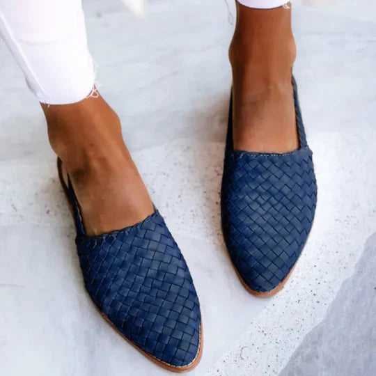 Leia | Zapatos Planos Tipo Mule de Tejido