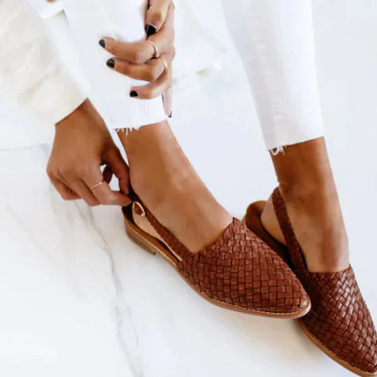 Leia | Zapatos Planos Tipo Mule de Tejido