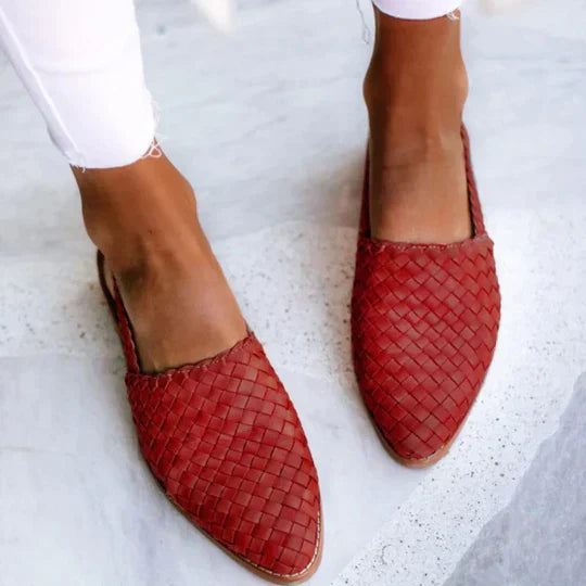 Leia | Zapatos Planos Tipo Mule de Tejido