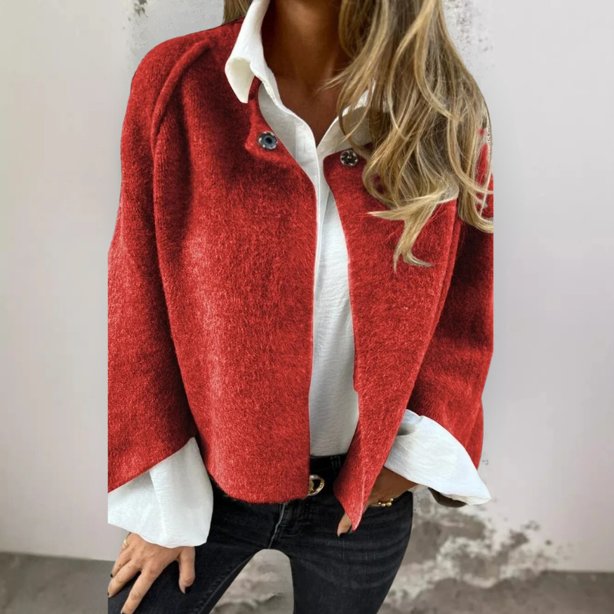 Henrike | Chaqueta Corta de Cuello Redondo y Manga Larga