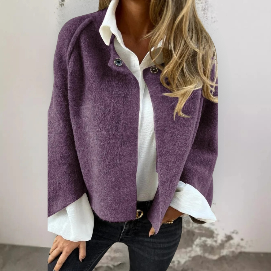 Henrike | Chaqueta Corta de Cuello Redondo y Manga Larga