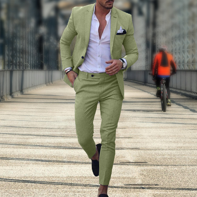 Pieter | Conjunto De Traje De Dos Piezas Para Hombre, Corte Entallado