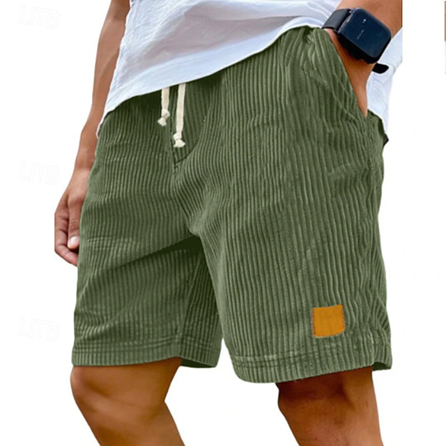 Dearen | Pantalones Cortos de Pana Con Cordón en la Cintura