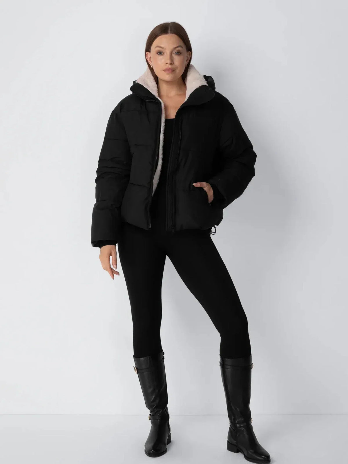 Amore | Chaqueta Puffer con Capucha Desmontable