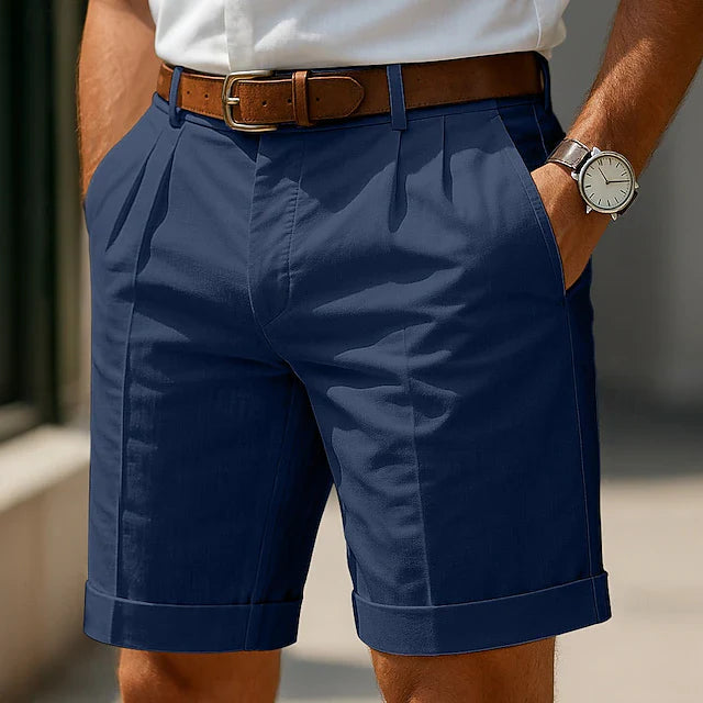 Lucca | Pantalones Cortos Con Pliegues y Puños Con Presillas Para el Cinturón
