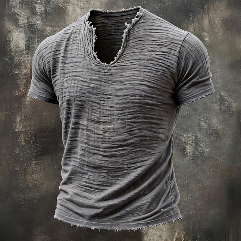 Pavel | Camiseta V Con Bordes Sin Rematar