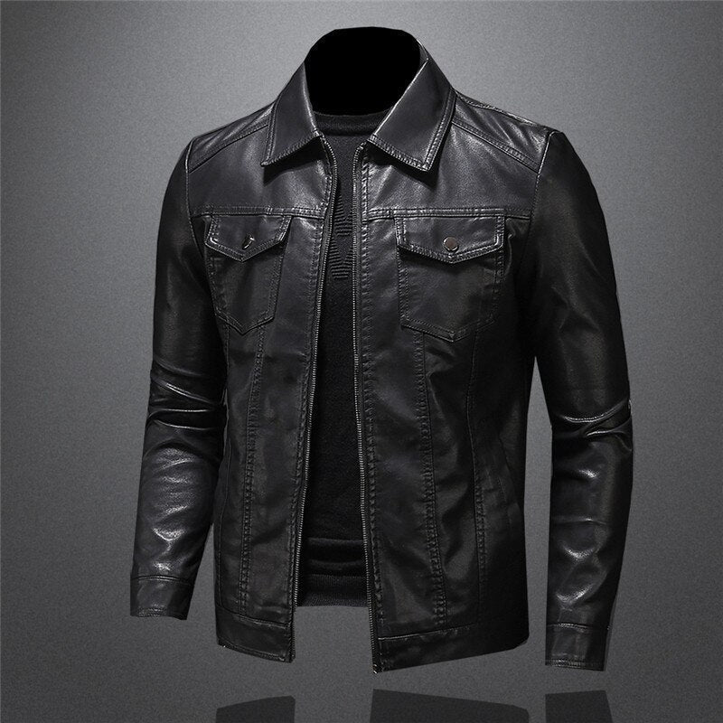 Merten | Chaqueta Estilo Piel Con Cremallera Frontal