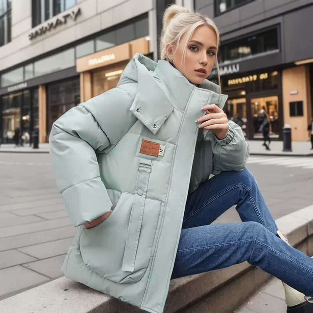 Lorena | Chaqueta acolchada con capucha y bolsillos grandes