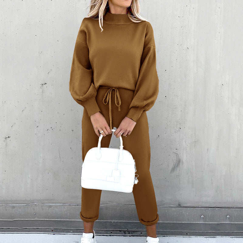 Jenny | Conjunto de Top de Cuello Alto y Pantalones