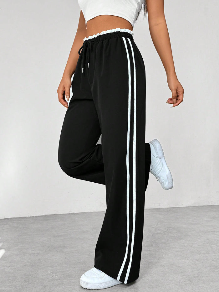 Dames sportieve high | Pantalones Jogging Altos con Rayas